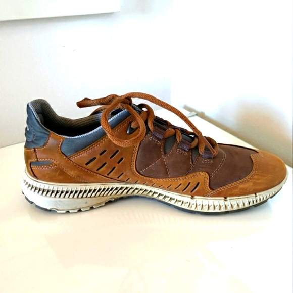 Ecco TerraWalk Leather Patch Trail Runner Camel Tan Athleisure Women Size 38 - Picture 7 of 9